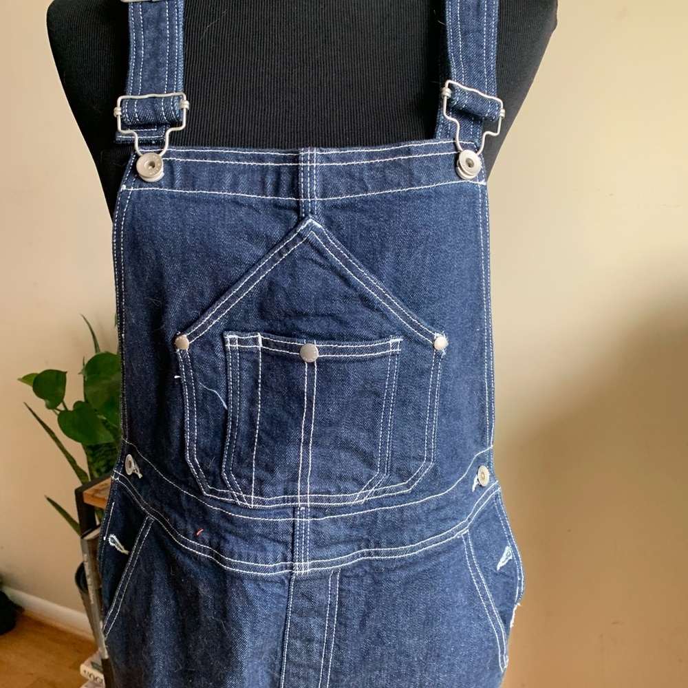 Rag & Bone Blue Denim Overalls